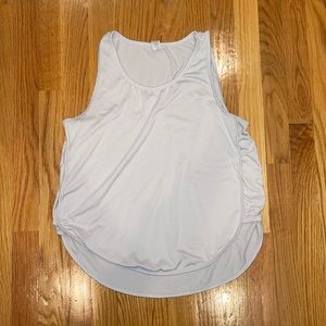 Yogalicious Gray Yoga Shirt with Side Panels - Size Medium